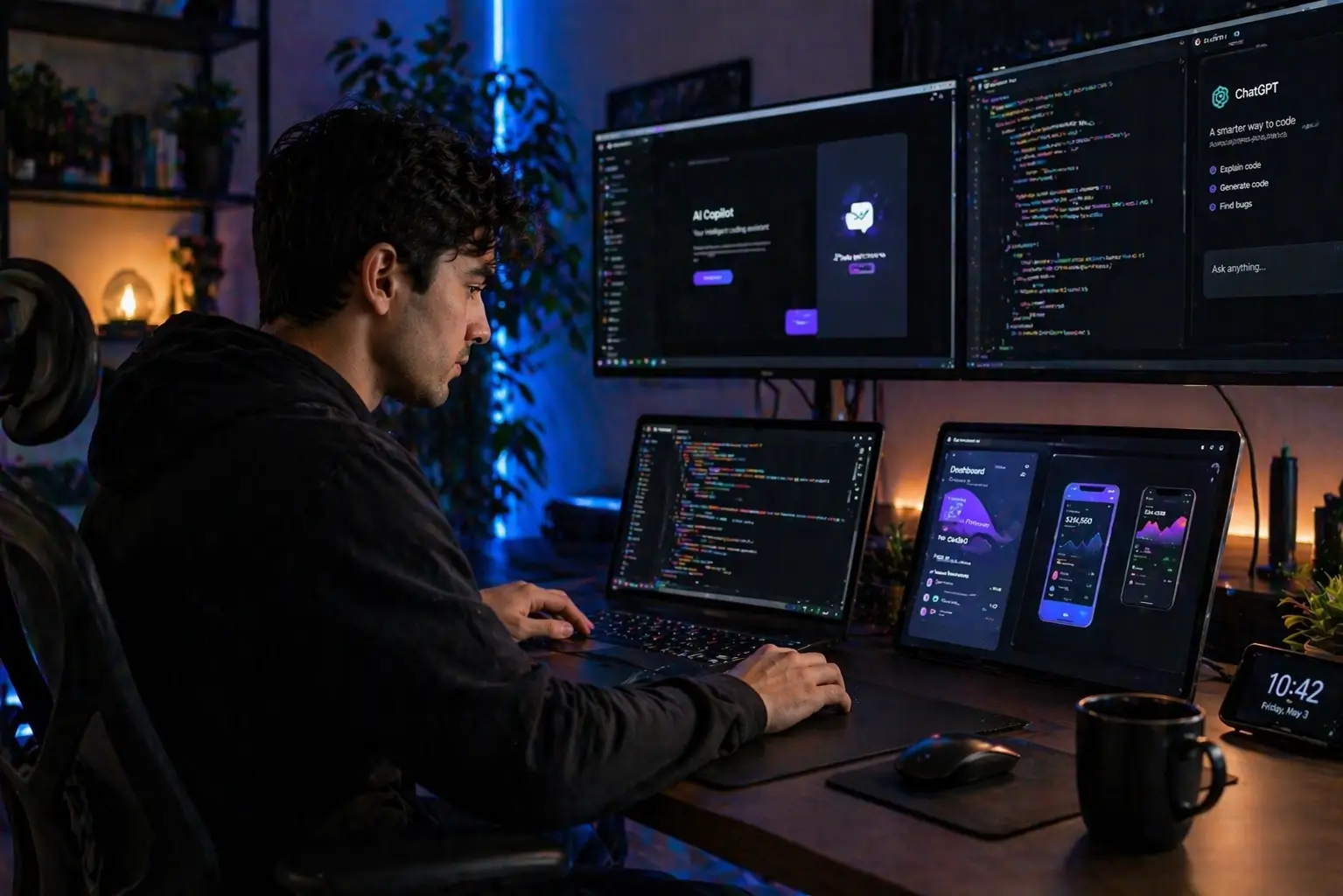 AI tools for coding beginners 2026 workspace