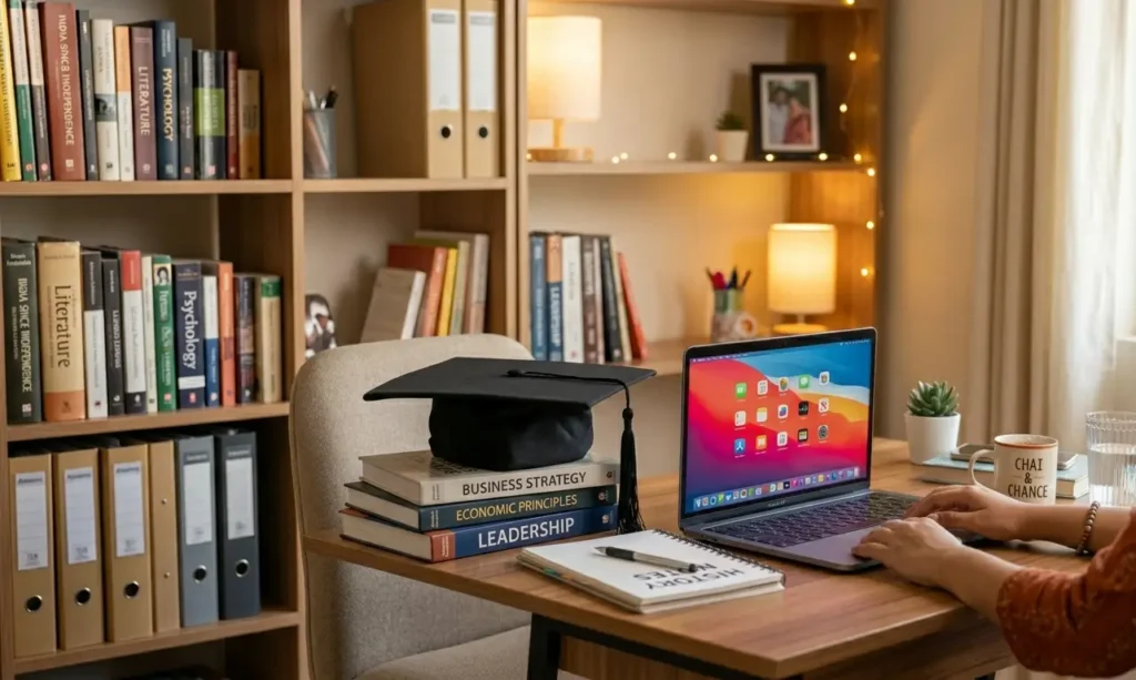 Sleek laptop with graduation cap representing government educational laptop schemes
