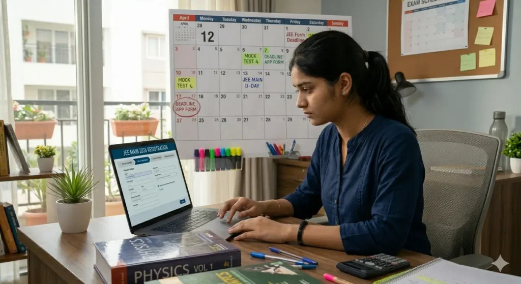 Student checking application form carefully to avoid mistakes