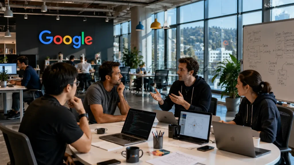 Technology entrepreneurs building innovative startups in Silicon Valley.